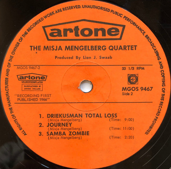The Misja Mengelberg Quartet* -The Misja Mengelberg Quartet (As Featured At The Newport Jazz Festival 1966)