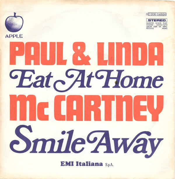 Paul & Linda McCartney -Eat At Home / Smile Away