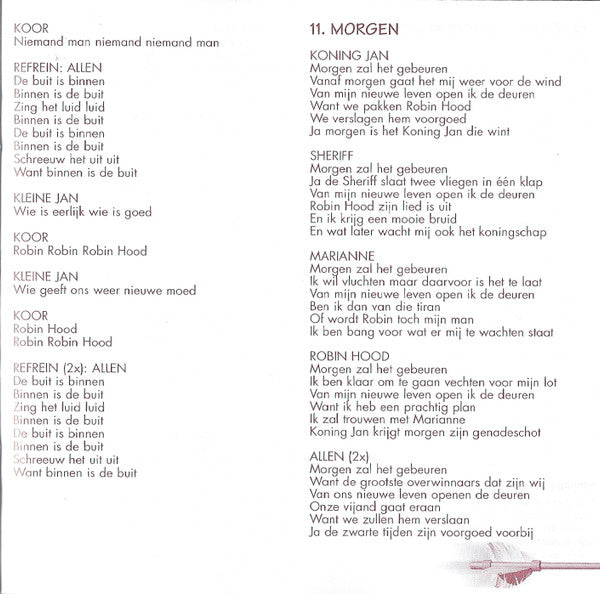 "Robin Hood" De Musical Cast -Robin Hood - De Musical