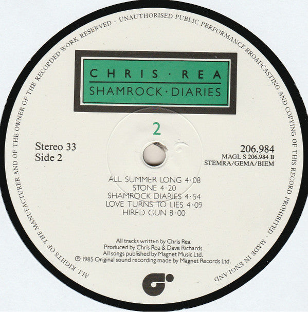 Chris Rea -Shamrock Diaries