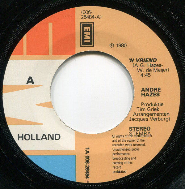 André Hazes -'n Vriend