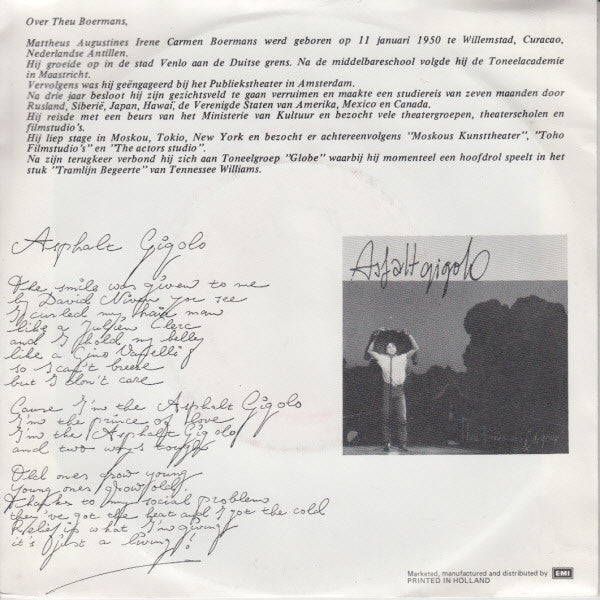 Theu Boermans & "De Groep" -Asphalt Gigolo / Bedtijd