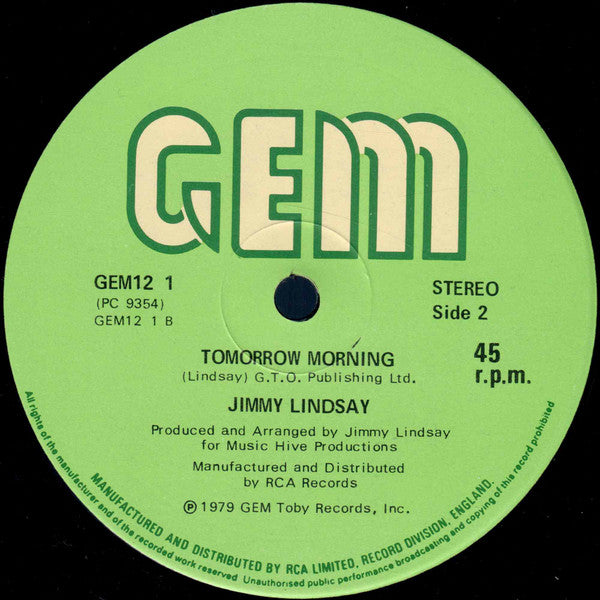 Jimmy Lindsay -Ain't No Sunshine / Tomorrow Morning