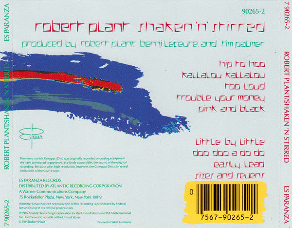 Robert Plant -Shaken 'N' Stirred