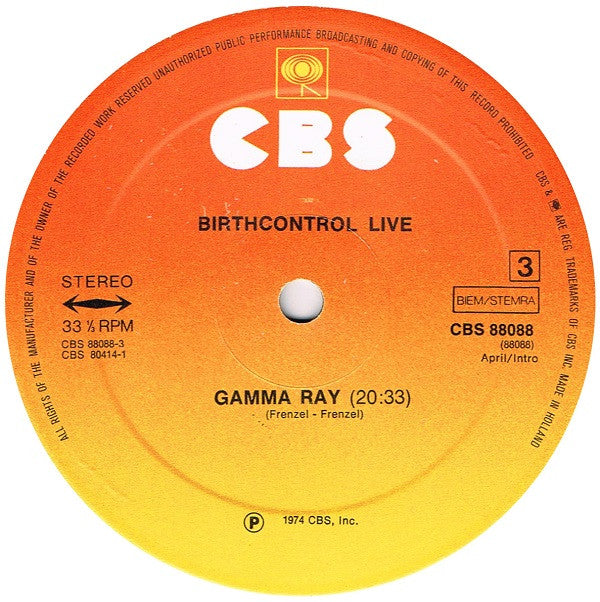 Birthcontrol* -Live