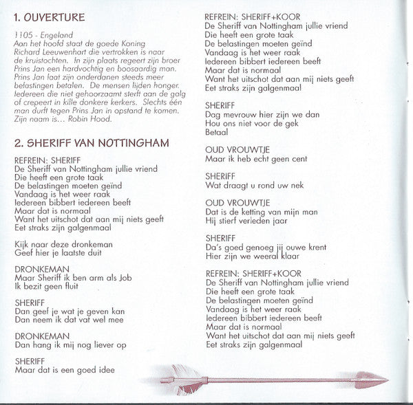 "Robin Hood" De Musical Cast -Robin Hood - De Musical