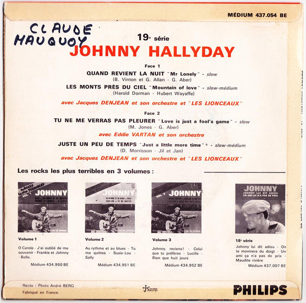 Johnny Hallyday -Quand Revient La Nuit
