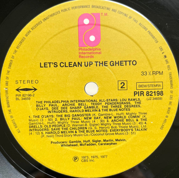 The Philadelphia International All-Stars* -Let's Clean Up The Ghetto
