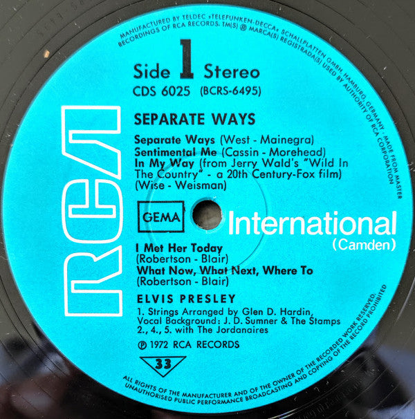Elvis* -Separate Ways