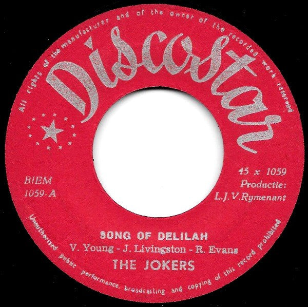 The Jokers (6) -Song Of Delilah / Hully Gully-Stop!