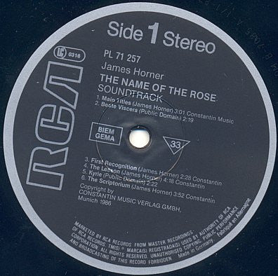 James Horner -The Name Of The Rose