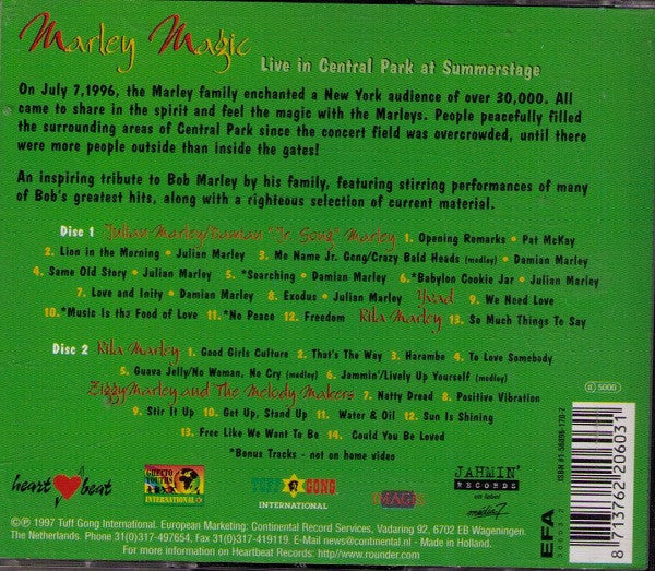 Various -Marley Magic - Live In Central Park At Summerstage