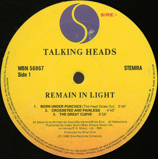 Talking Heads -Remain In Light