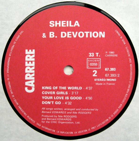 Sheila And B. Devotion* -King Of The World