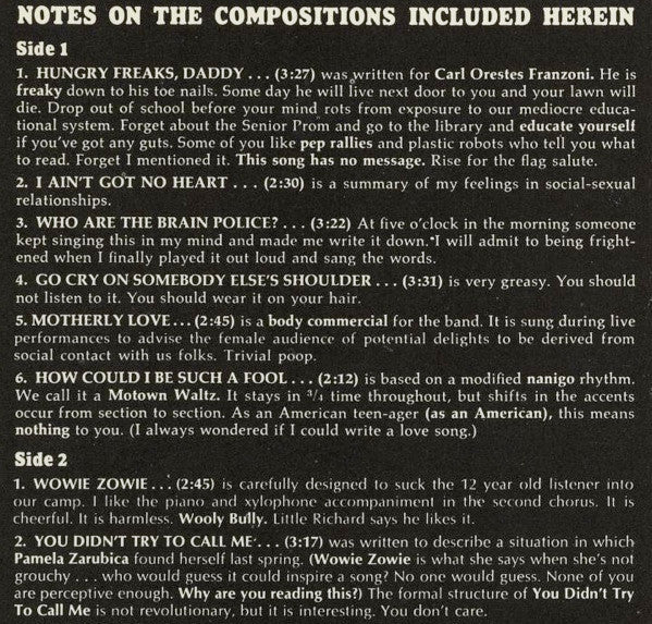 The Mothers Of Invention* -Freak Out!
