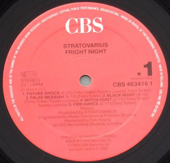 Stratovarius -Fright Night