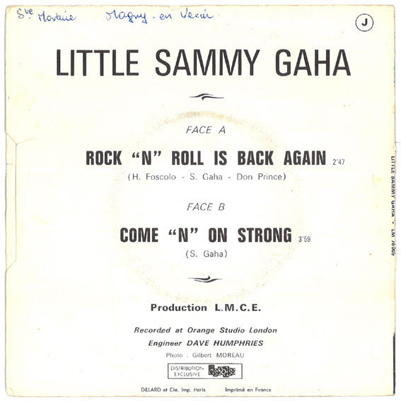 Little Sammy Gaha -Rock 'N Roll Is Back Again