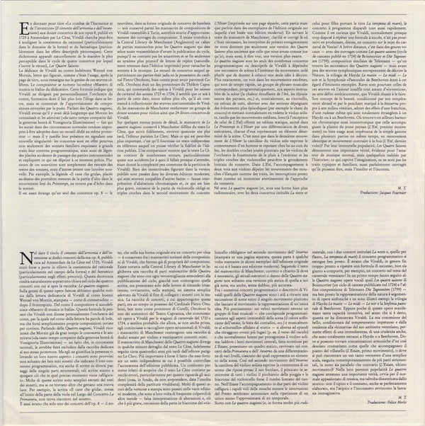 Antonio Vivaldi, The English Concert, Simon Standage ∙ Trevor Pinnock -Le Quattro Stagioni