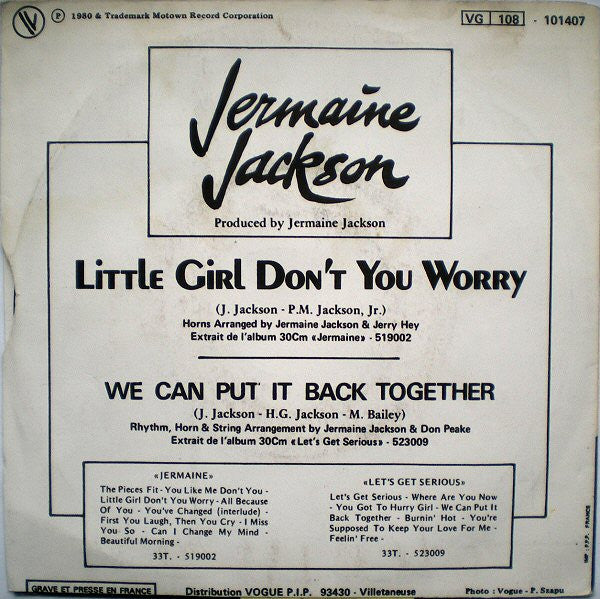 Jermaine Jackson -Little Girl Don't You Worry