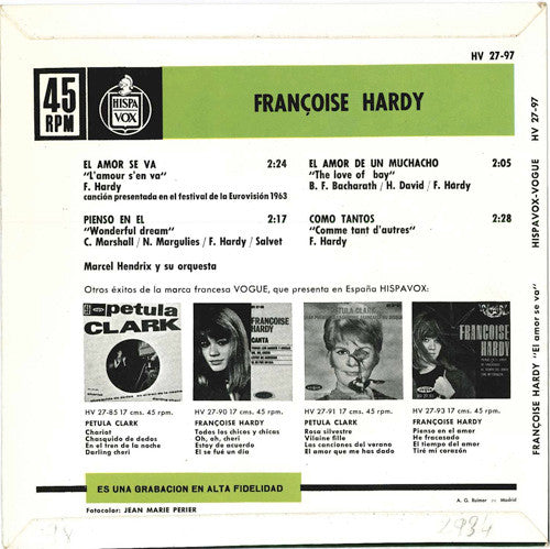 Françoise Hardy -El Amor Se Va