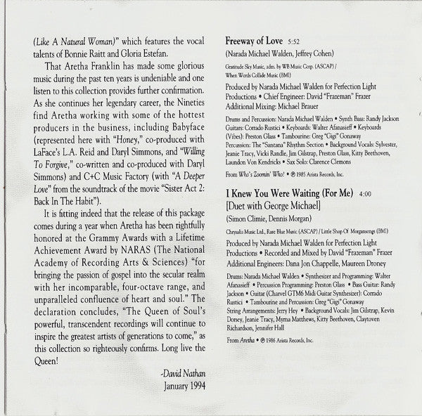 Aretha Franklin - Greatest Hits (1980-1994)