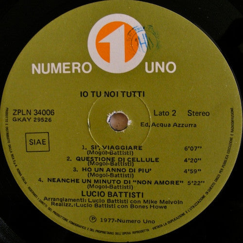 Lucio Battisti - Io Tu Noi Tutti
