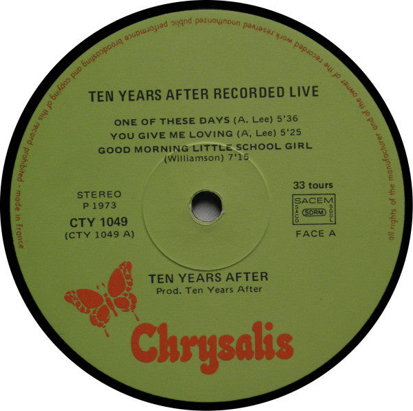 Ten Years After -Recorded Live