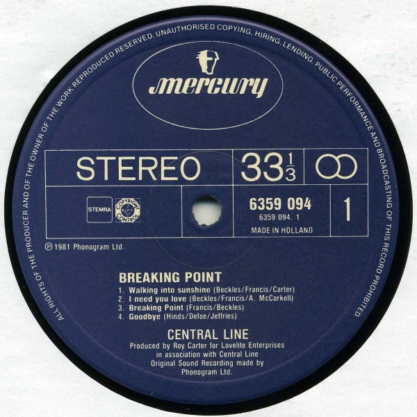 Central Line -Breaking Point