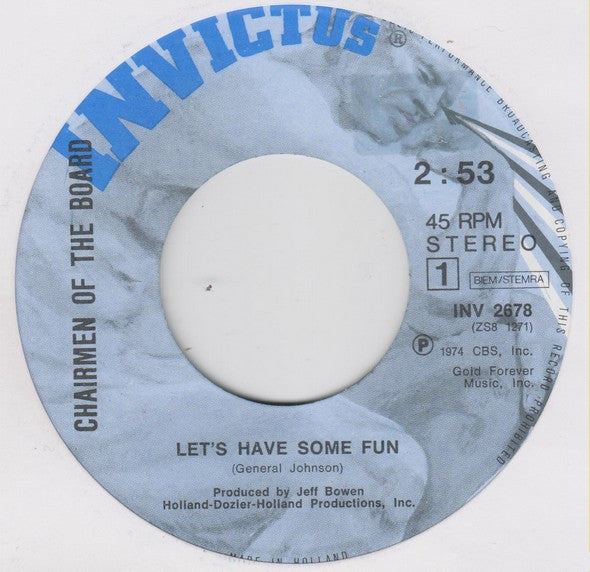 Chairmen Of The Board -Let's Have Some Fun