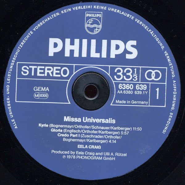 Eela Craig -Missa Universalis