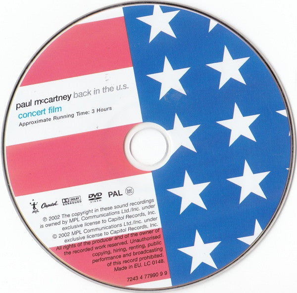 Paul McCartney -Back In The U.S. - Concert Film