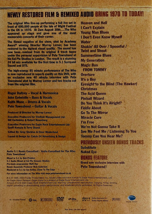 The Who -Live In Texas '75 • Live At The Isle Of Wight '70 • Who's Next - Classic Albums