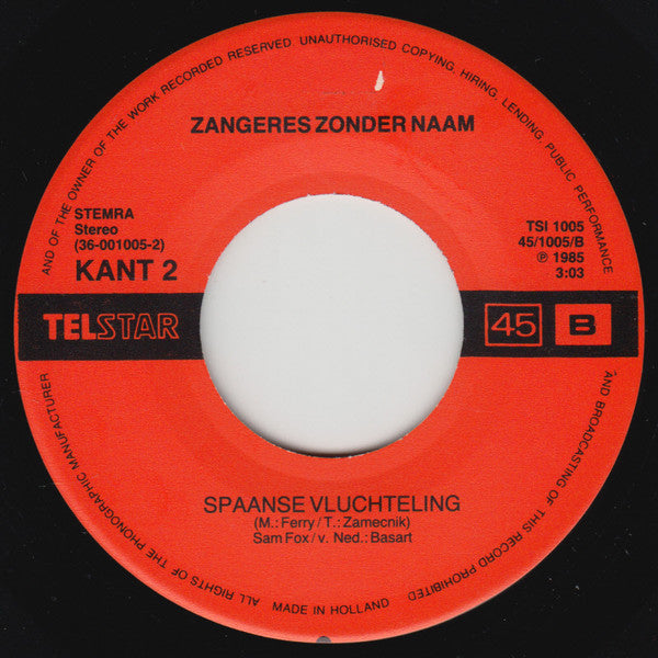 Zangeres Zonder Naam -Slavenkoor (Zwarte Slaven)