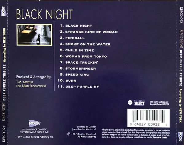 Various -Black Night - Deep Purple Tribute According To New York