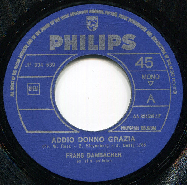 Frans Dambacher -Addio Donna Grazia