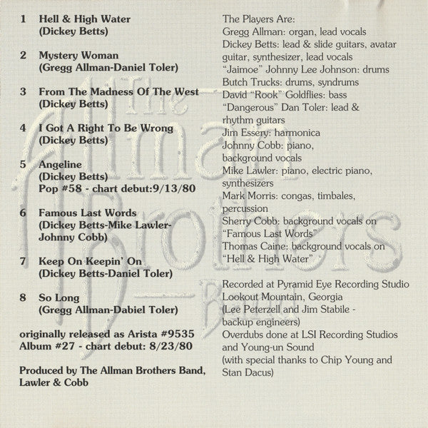 The Allman Brothers Band -Reach For The Sky
