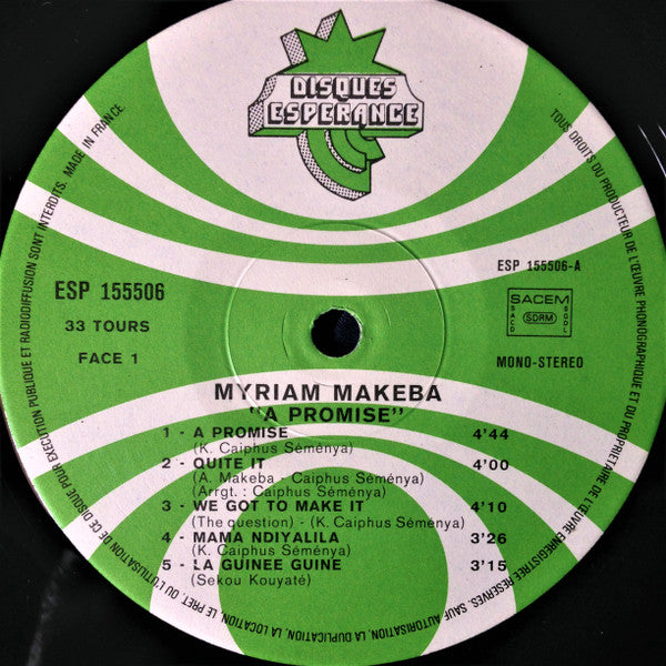Myriam Makeba* -A Promise