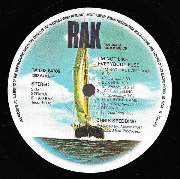 Chris Spedding - I'm Not Like Everybody Else