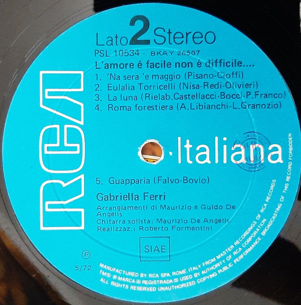 Gabriella Ferri -L'Amore È Facile Non È Difficile...