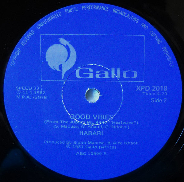 Harari - (Get Up And) Dance / Good Vibes
