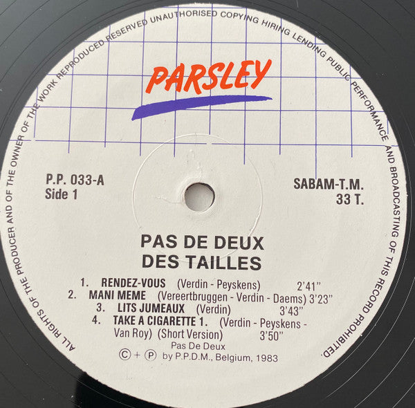 Pas De Deux -Des Tailles