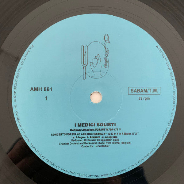 Toots Thielemans, Bernard De Spiegeleir, Dr. Jean Nicaise, Belgian Medical Orchestra* - I Medici Solisti