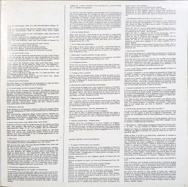 Choeur Des Moines Bénédictins De L'Union Chevetogne* - Chants De La Liturgie Slavonne