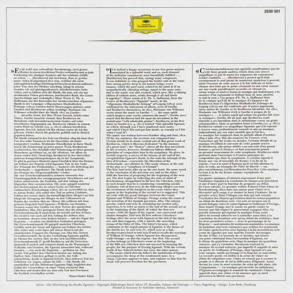 Ludwig van Beethoven, Gundula Janowitz · Berliner Philharmoniker · Herbert von Karajan - Musik Zu = Music To »Egmont«