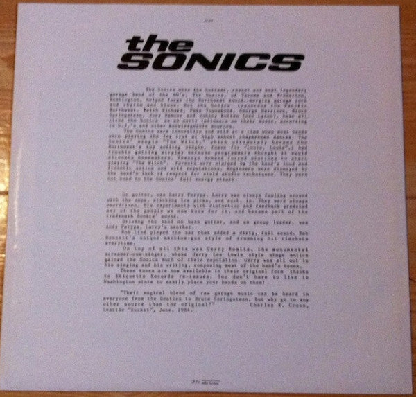 The Sonics -Here Are The Sonics