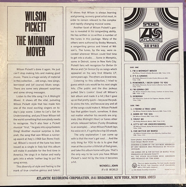 Wilson Pickett -The Midnight Mover