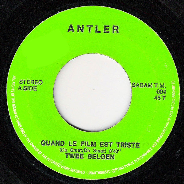 Twee Belgen* -Quand Le Film Est Triste