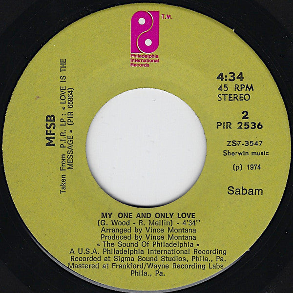 MFSB Featuring The Three Degrees -Love Is The Message