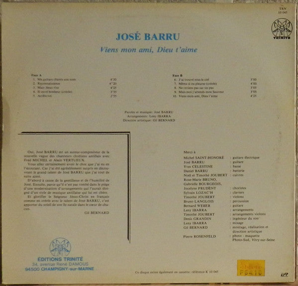 José Barru -Viens Mon Ami, Dieu T'aime
