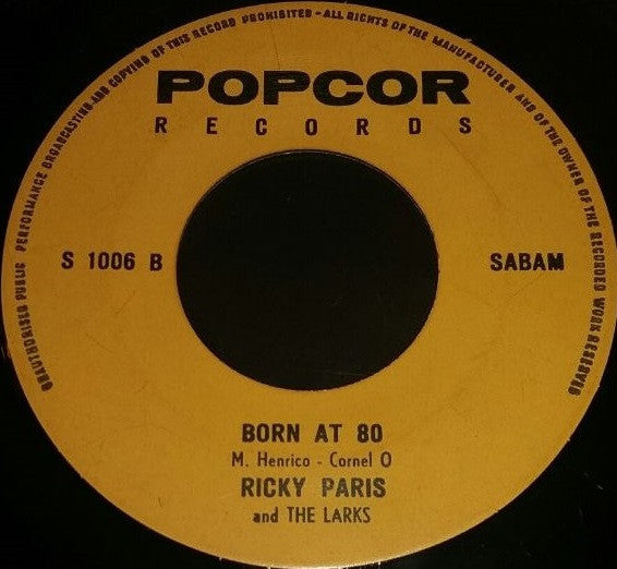 Ricky Paris And The Larks -Thank You / Born At Eighty